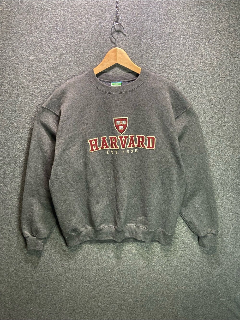 🔥 VINTAGE CHAMPION HARVARD UNIVERSITY Crewneck Sweatshirt Mens XL Grey